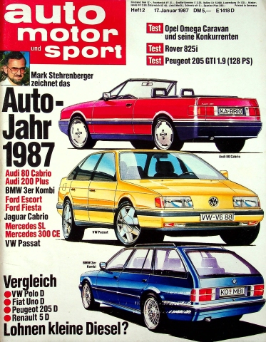 Deckblatt Auto Motor und Sport (02/1987)